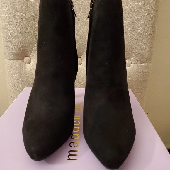 Madden Girl "Sally" black suede high-heel booties - Picture 3 of 6